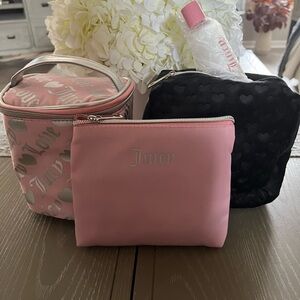 Juicy Couture Pink and Black 3pc Women's Bag Set, New!